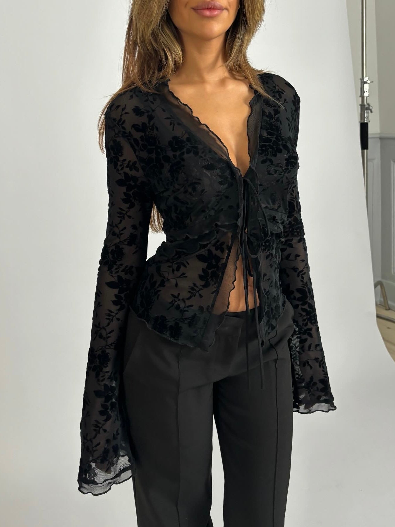 LOLA ROSE TOP - ZWART