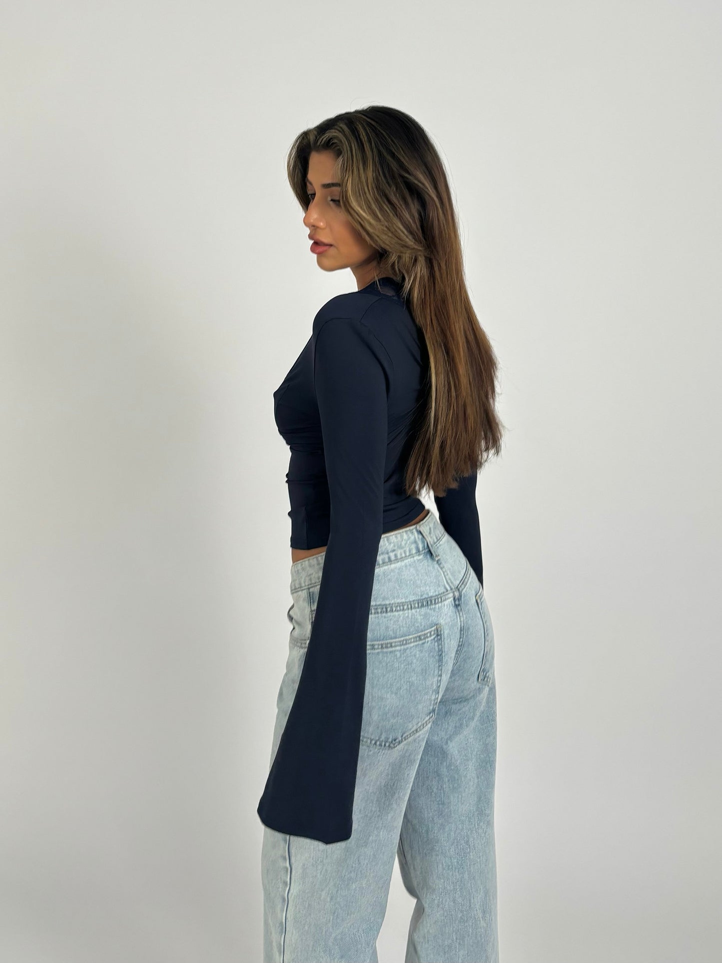 MELISSA TOP - BLAUW
